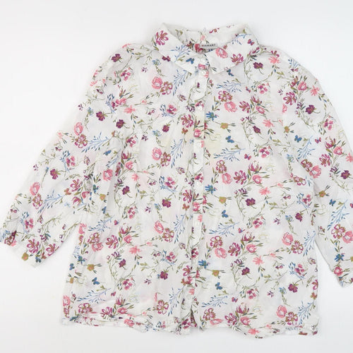 Damart Women's Floral Cotton Blouse, Size 14