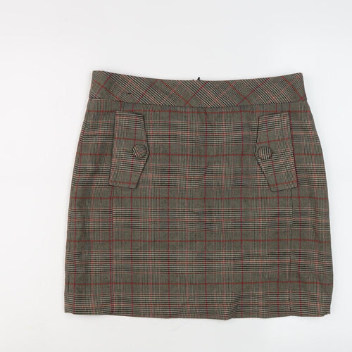 Next Women's Check Pencil Skirt, Size 10, Multicoloured
