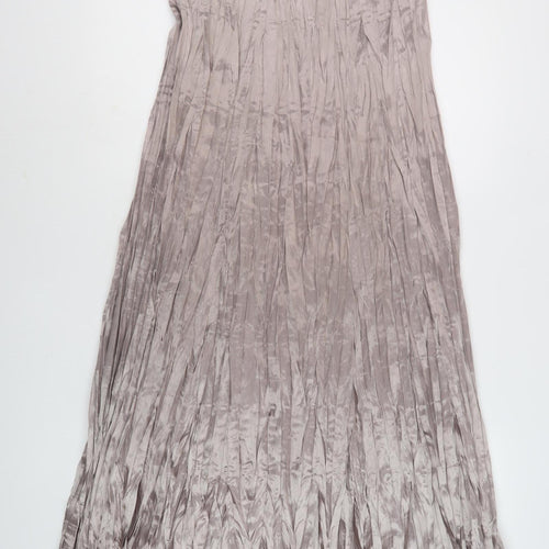 Marks and Spencer Women's Grey Pleated Midi Skirt