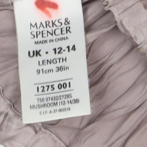 Marks and Spencer Women's Grey Pleated Midi Skirt