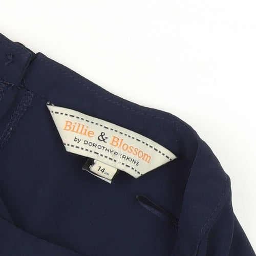 Dorothy Perkins Women's Blue Blouse UK 14