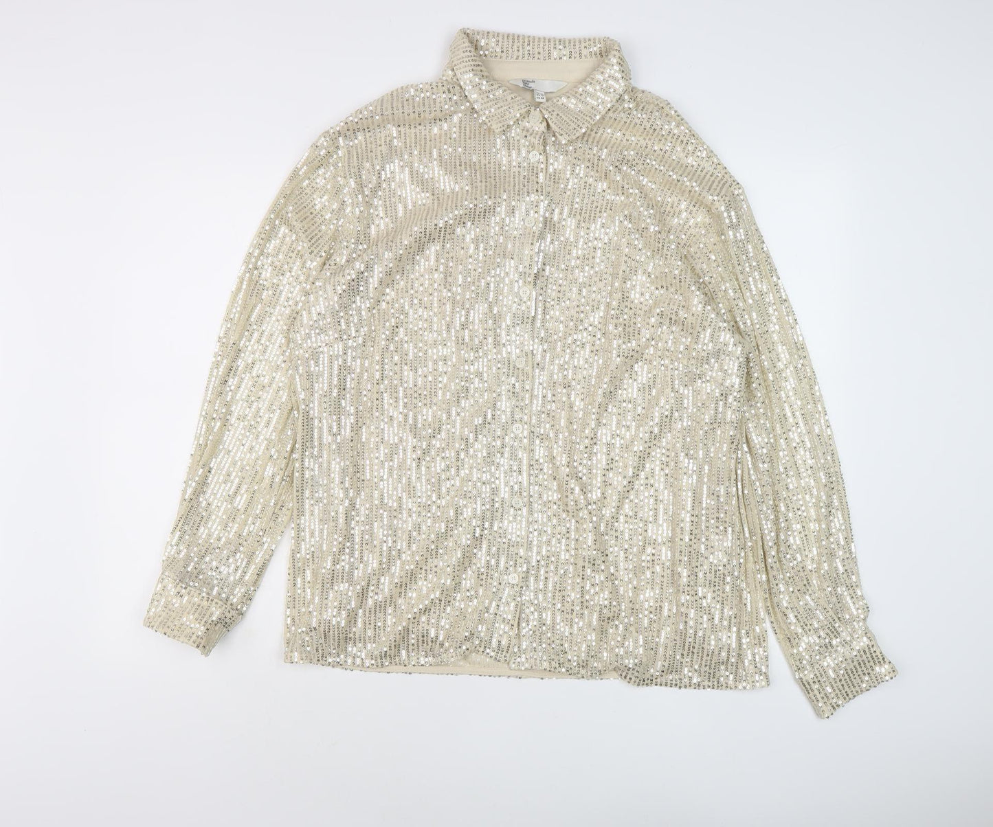 Friends Like These Women's Gold Sequin Blouse UK 16