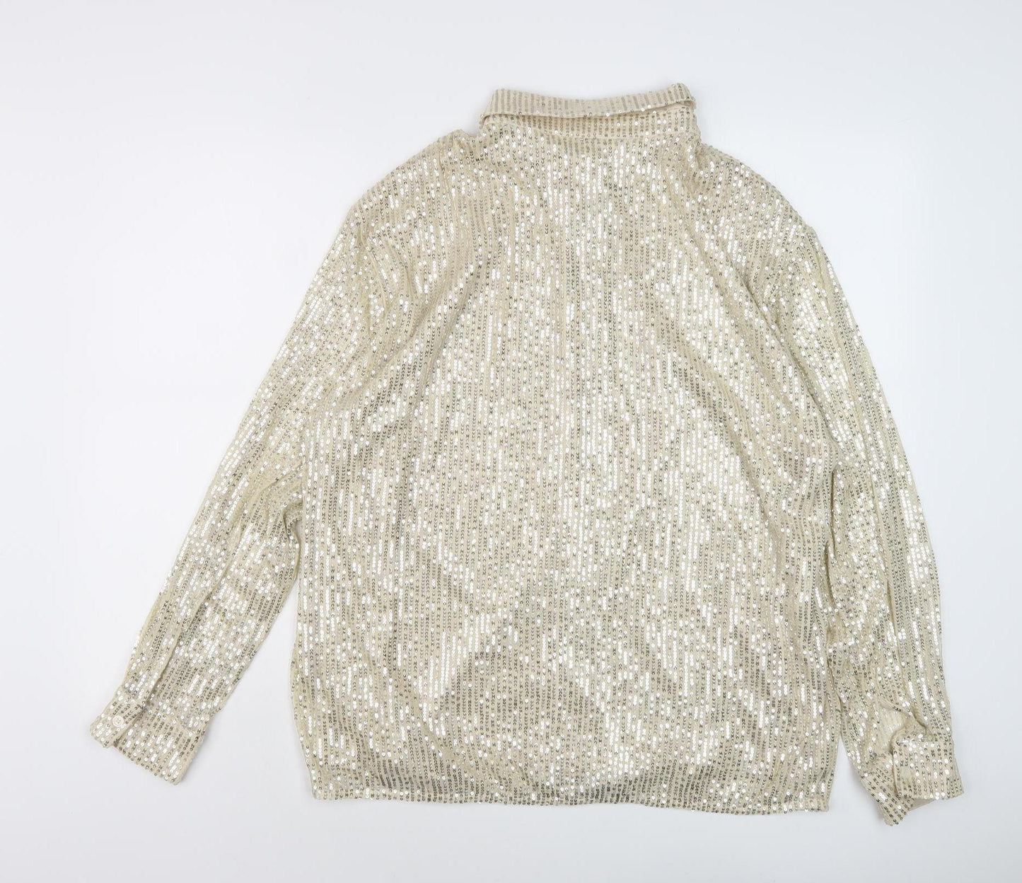 Friends Like These Women's Gold Sequin Blouse UK 16