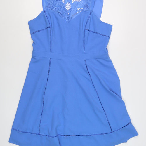 Warehouse Women's Blue A-Line Dress, Size 16