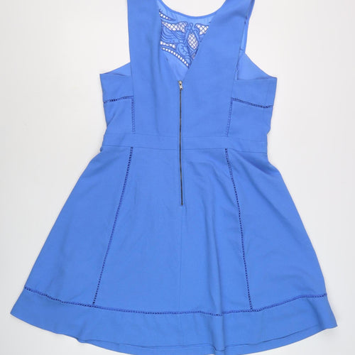 Warehouse Women's Blue A-Line Dress, Size 16