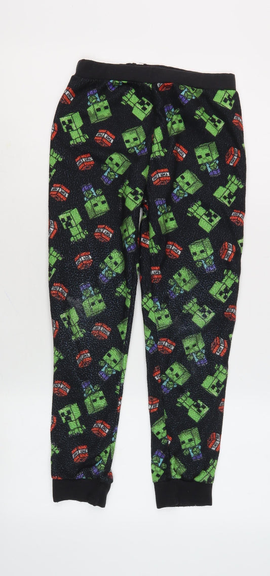 Tu Boys Black Minecraft Lounge Pants 9-10 Years Fleece