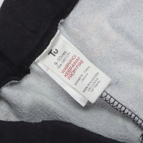 Tu Boys Black Minecraft Lounge Pants 9-10 Years Fleece