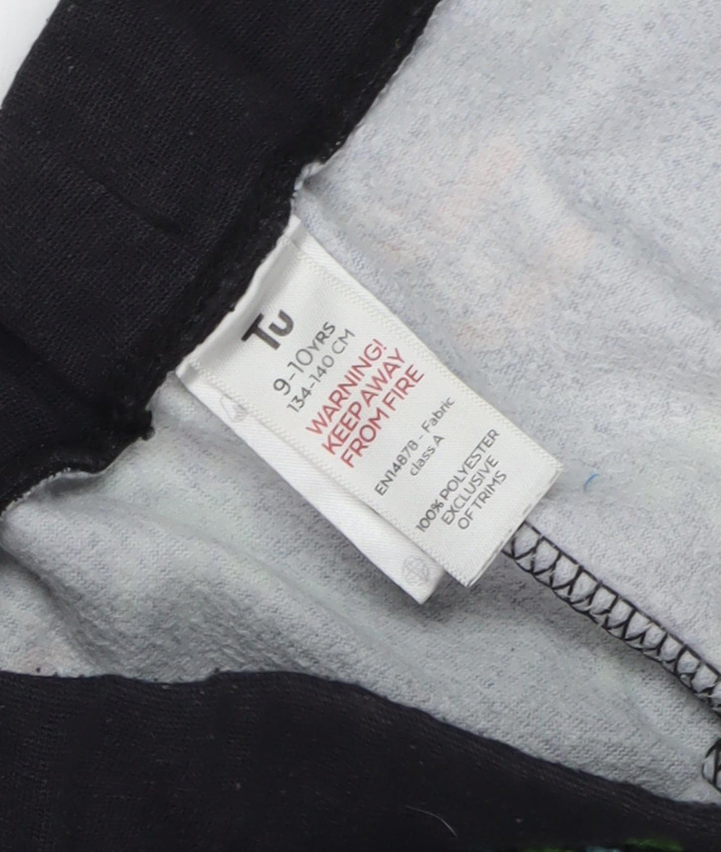 Tu Boys Black Minecraft Lounge Pants 9-10 Years Fleece