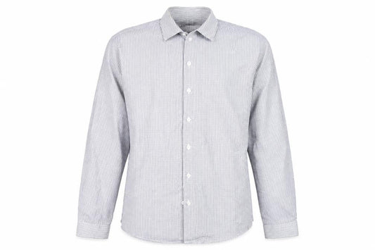 Front view of Topman Men's White Check Slim Fit Shirt, size M