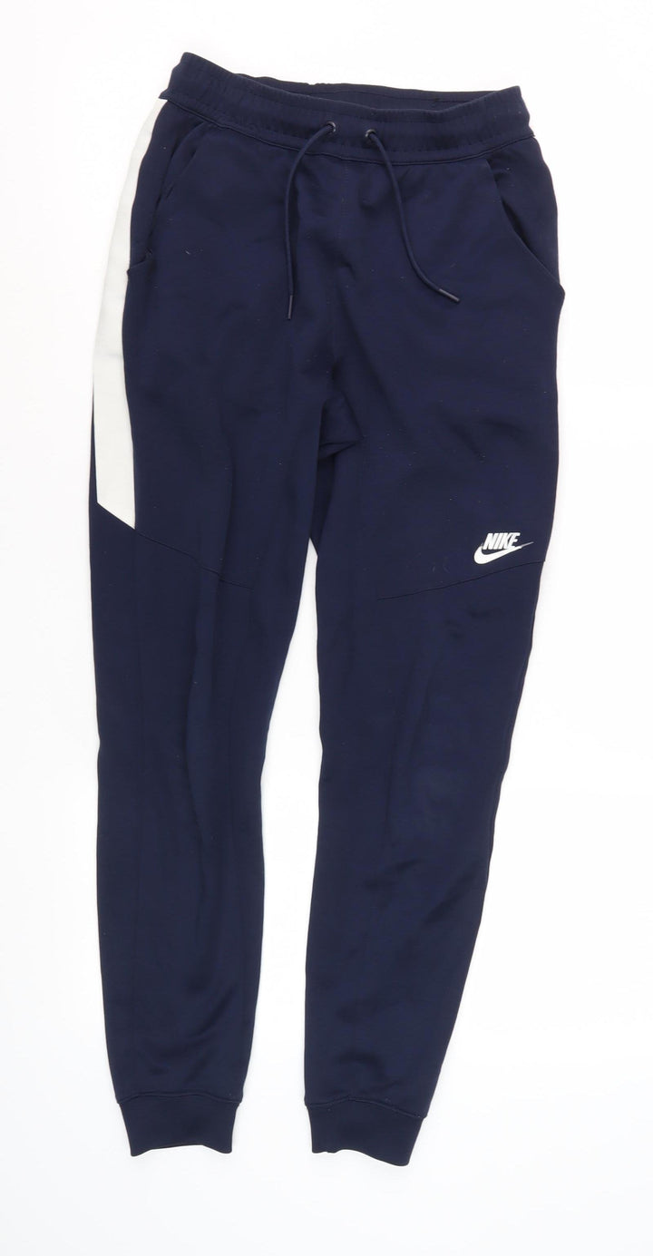 Nike Boys Blue Jogger Trousers XS with Quick Dry Feature