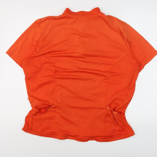 Trimm Dich Men's Orange 1/4 Zip Sports Pullover Size 54
