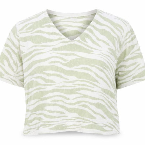 Monsoon Women's Green Cropped T-Shirt, XL, Casual