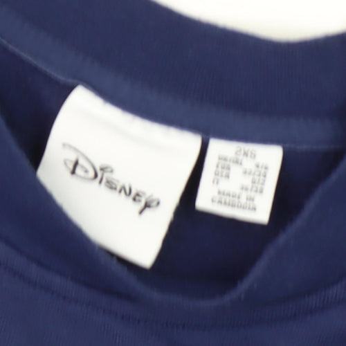 Disney Women’s Blue Eeyore Sweatshirt 2XS Crew Neck