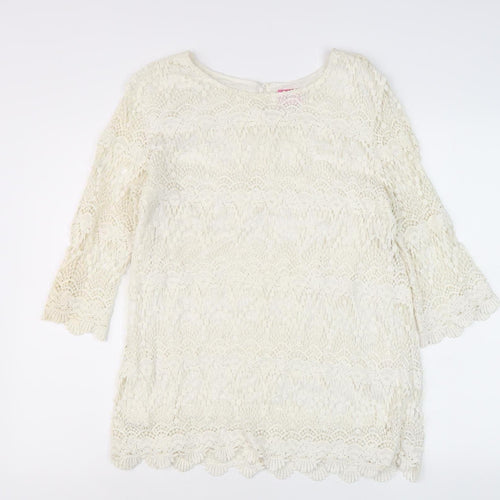 Joules Women Ivory Lace Blouse Size 16 - Elegant Casual Wear