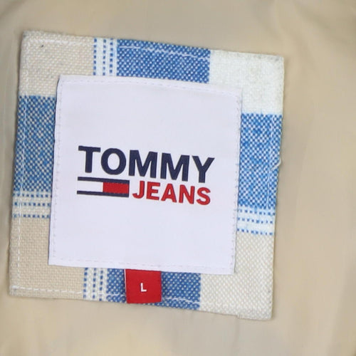 Tommy Jeans Men's Blue Plaid Casual Jacket, Size L