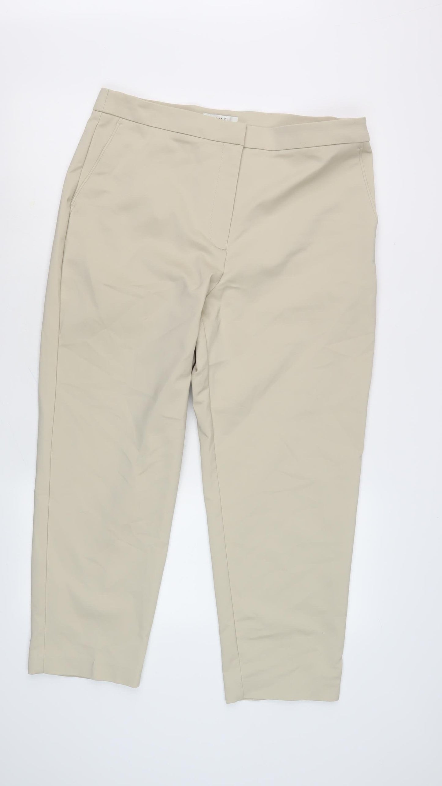 Marks and Spencer Women's Beige Trousers Size 16