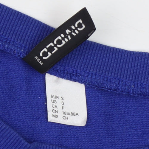 H&M Women's Blue Long Sleeve T-Shirt, Size S