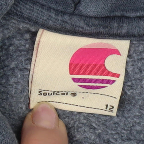 Souical Women's Grey Pullover Hoodie Size 12