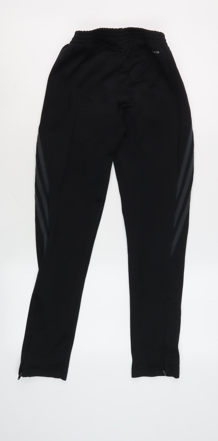 Adidas Boys' Black Track Pants, 12Y, Breathable & Stylish