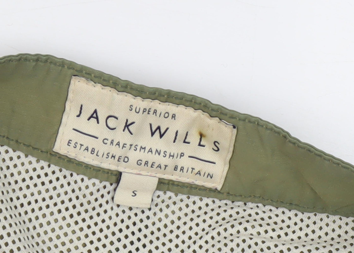 Jack Wills Women's Green Shorts, Size S, Button Accent