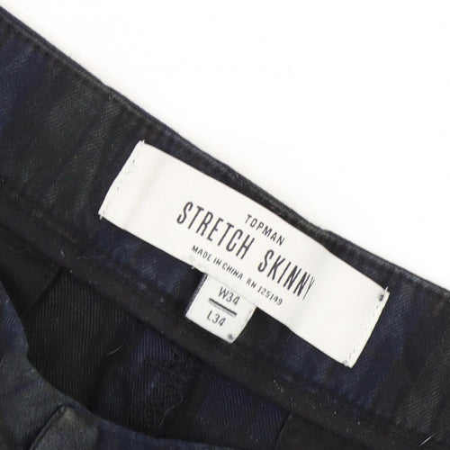 Topman Men's Multicoloured Skinny Chino Trousers 34