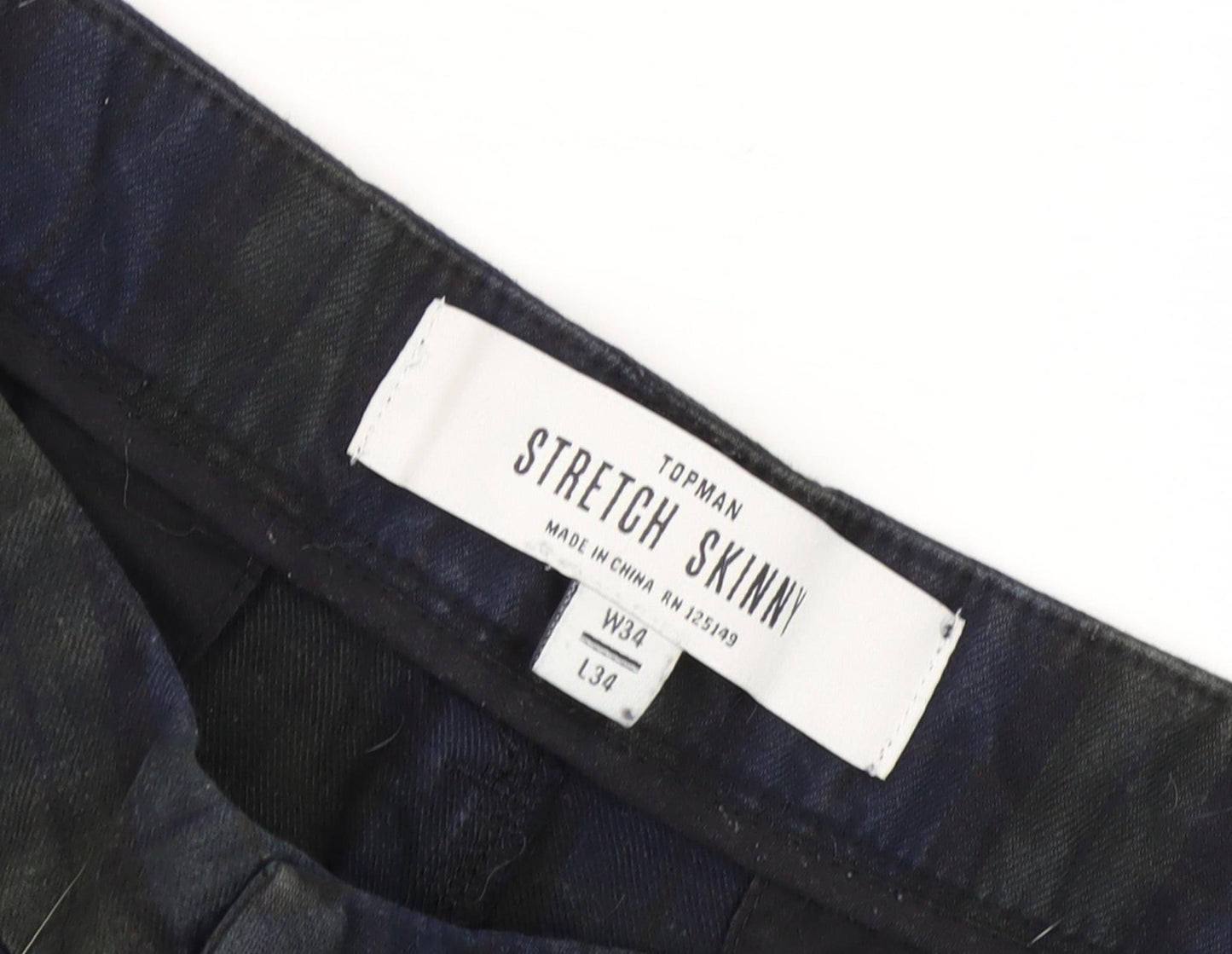 Topman Men's Multicoloured Skinny Chino Trousers 34