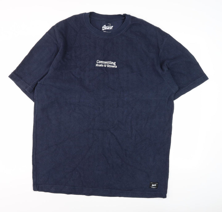 STWD Men's XL Blue Music Logo T-Shirt