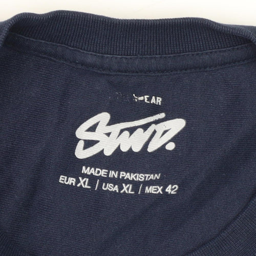 STWD Men's XL Blue Music Logo T-Shirt