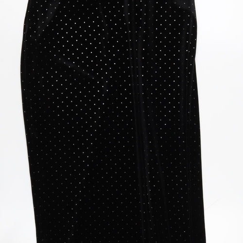 ASOS Women's Black Sequin Halter Bodycon Dress
