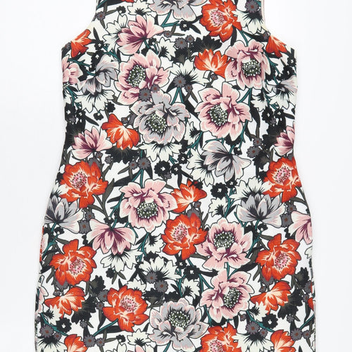 Warehouse Women's Floral Pencil Dress Size 10 Multicoloured