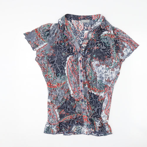 Per Una Women's Multicoloured Paisley Blouse Size 16