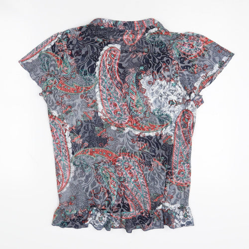 Per Una Women's Multicoloured Paisley Blouse Size 16