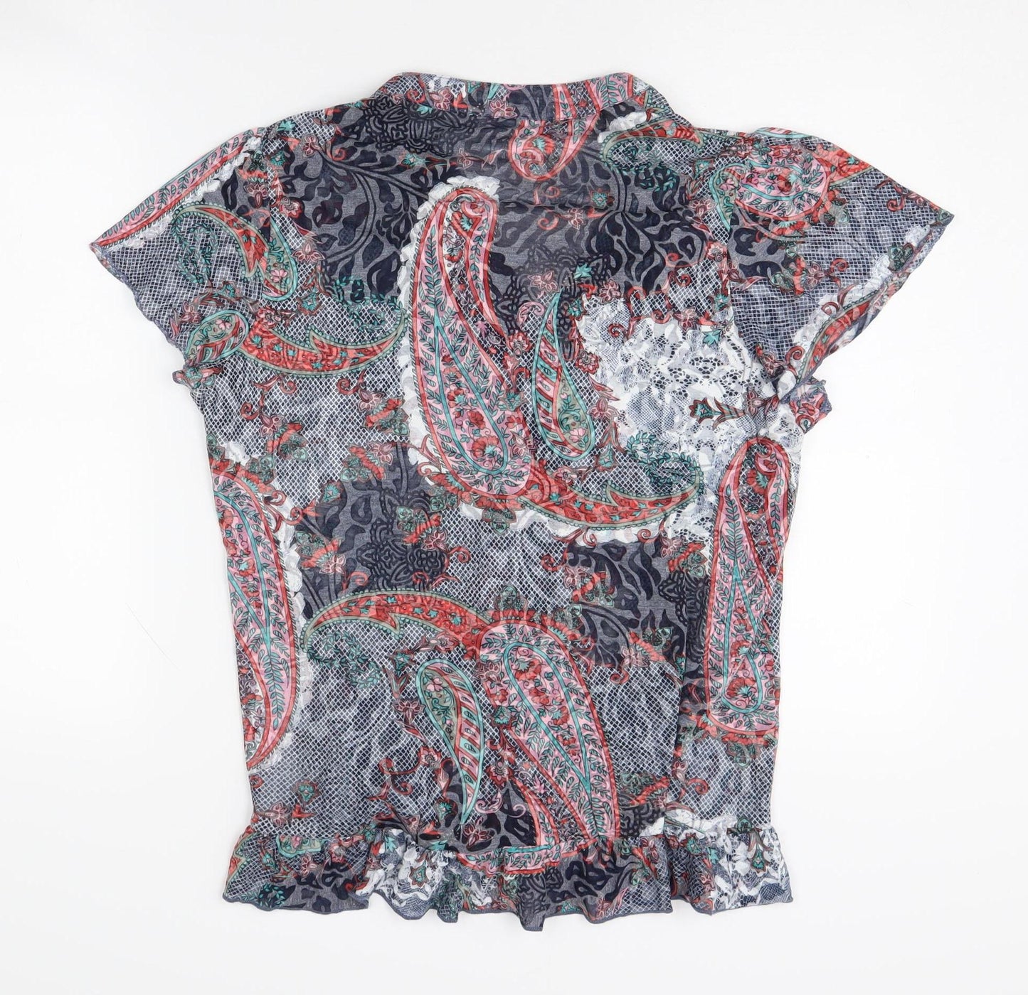 Per Una Women's Multicoloured Paisley Blouse Size 16