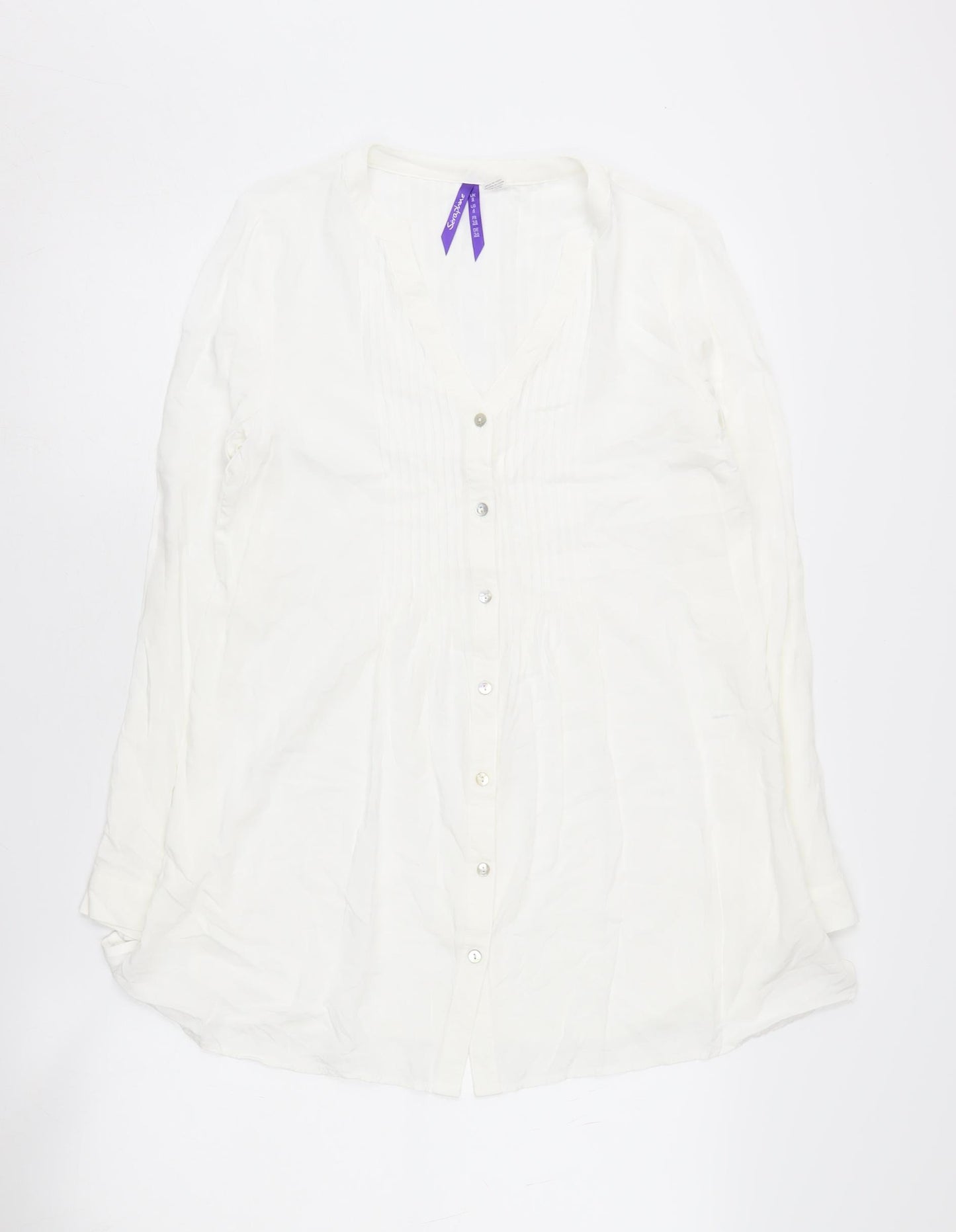 Séraphine Women's White Long Sleeve Button-Up Shirt