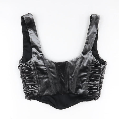 Zara Women's Black Camisole Velvet Blouse S