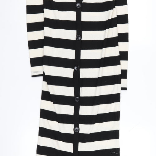 Lipsy Women's Black Striped Cardigan Dress UK 6