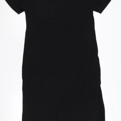Zara Women's Black Midi Shirt Dress - Size S