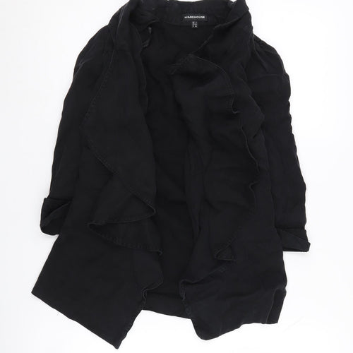 Warehouse Women’s Black Blazer, Size 6, Relaxed Fit