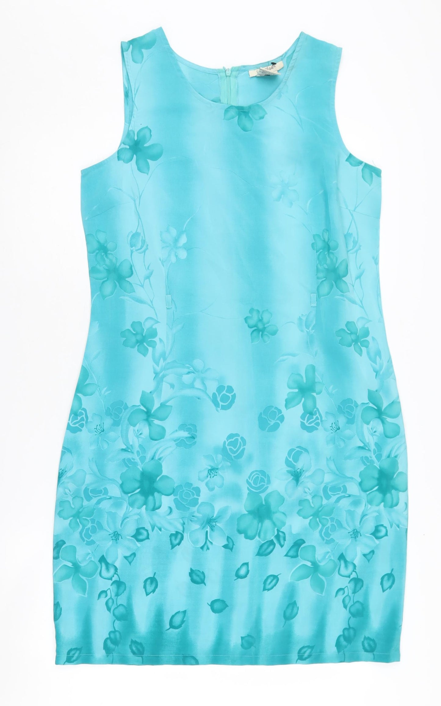 Jessica Women's Blue Floral Sheath Dress Size 10