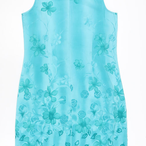 Jessica Women's Blue Floral Sheath Dress Size 10