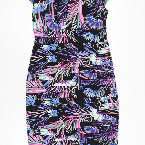 M&Co Boutique Women's Multicoloured Floral Dress Size 12