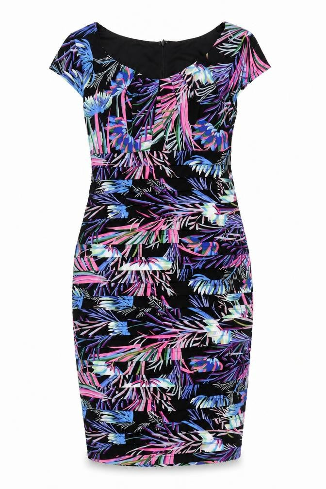 M&Co Boutique Women's Multicoloured Floral Dress Size 12