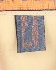 Bassini Women's Beige Button-Up Shirt Size 12