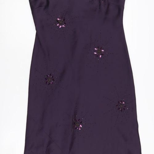 Debenhams Début Women's Purple Slip Dress, Size 14