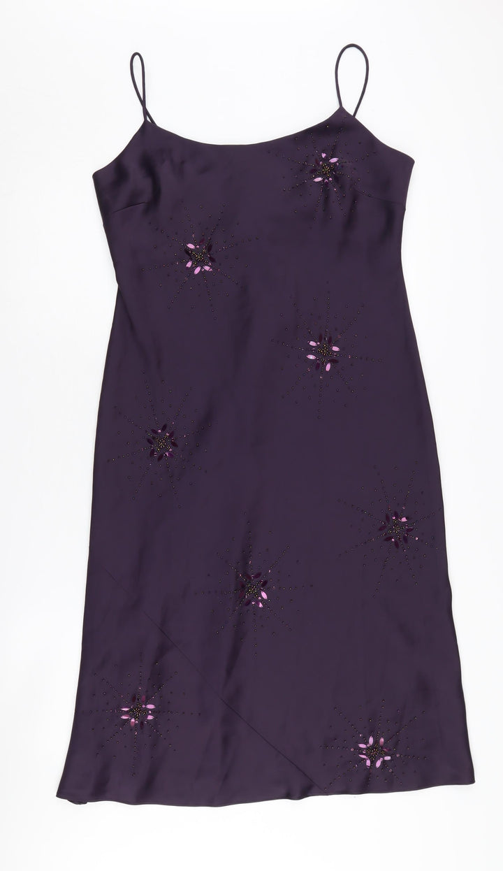 Debenhams Début Women's Purple Slip Dress, Size 14