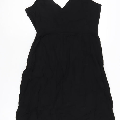 & Other Stories Women's Black V-Neck Strappy Dress Size 8