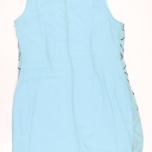 Kaleidoscope Women’s Blue Geometric Beaded Dress Size 20