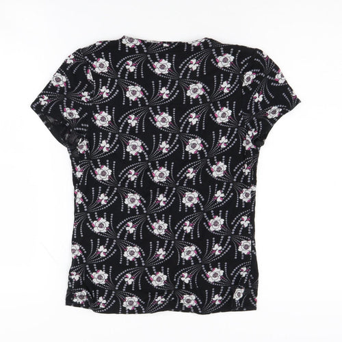 J.Taylor Women's Black Floral Blouse Size 10