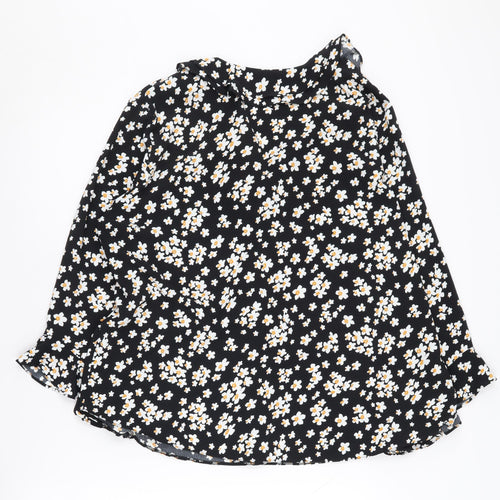 Wallis Women's Black Floral Blouse Size 16