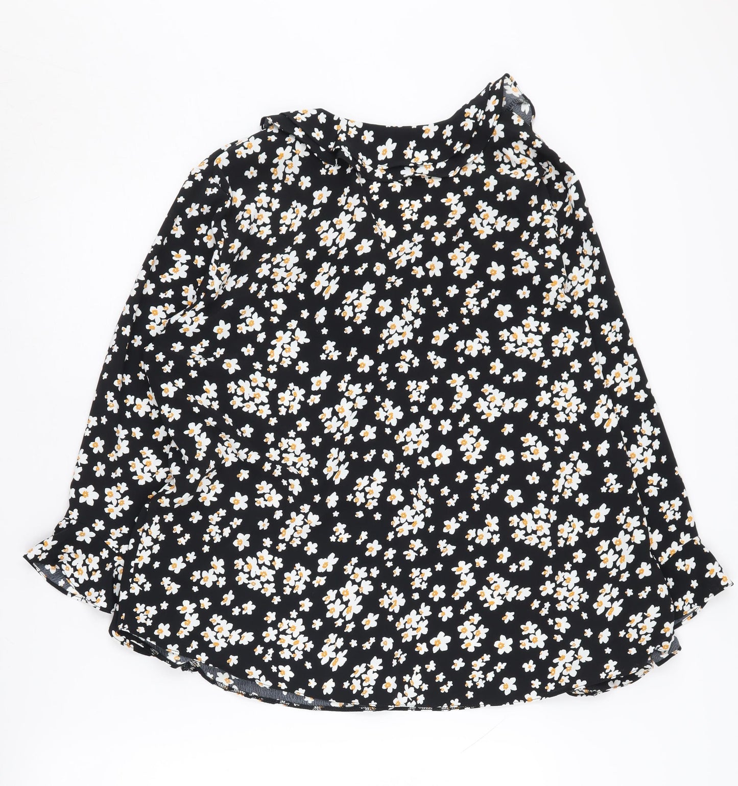 Wallis Women's Black Floral Blouse Size 16